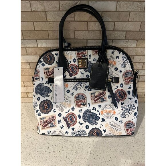 2021 Disney Parks Dooney & Bourke DVC Vacation Club Satchel Hand Bag Purse A NEW - Picture 1 of 4